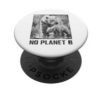 Polar bear, No Planet B, environmental protection, icebear PopSockets Adhesive PopGrip