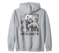 Polar bear, No Planet B, environmental protection, icebear Zip Hoodie