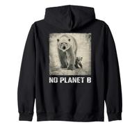 Polar bear, No Planet B, environmental protection, icebear Zip Hoodie