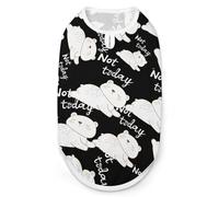 Polar Bear Not Today Print Pet Clothes T Shirt Pets Clothing Vests Tee Tops Dogs Costume Coat For Dog Cat M