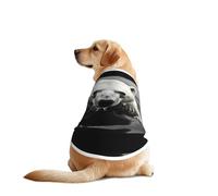 Polar Bear on The Water Surface Dog Shirt Vest Dog Clothes- Breathable Cooling for Big Dogs, Sun Protection Comfort Wear for Golden Retriever, Husky, Alaska Outdoor Activities 5X-Large