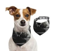 Polar Bear on The Water Surface Pet Scarf Dog Bandanas Spring Summer Soft Cotton Puppy Scarfs Adjustable Accessories for Small Medium Large Girl Boy Pup Large