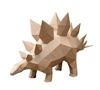 Polar Bear Paper Sculpture DIY Pre-Cut Paper Craft Handmade 3D Animal Paper Model Home Decoration Geometric Origami Puzzle Ornaments Paper Toy (Stegosaurus)