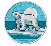 Polar Bear Patch for Clothes Arctic Ice Predator - Embroidered Iron on Patch for Backpack Jacket - Fabric Patches for Clothes Souvenirs & Gifts for Animal Lovers ID45095