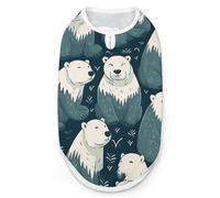 Polar Bear Pattern Dog Shirt Quick Dry Breathable Pet T-Shirt Soft Stretchy Sleeveless Vest Dog Apparel 2XL
