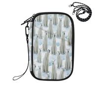 Polar Bear Pattern RFID Blocking Family Passport Holder, Waterproof Travel Document Organizer Wallet for Women Men, Credit Card Case Travel Essentials