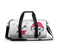 Polar Bear Penguin Sport Duffel Bag Gym Bag Weekend Overnight Bag for Travel Camping Hiking Beach 45x23x23cm