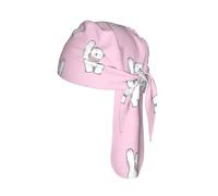 Polar Bear Pink Printed Breathable Cycling Cap, Moisture Wicking Headwrap Do Rag, for Tactical Paintball Use