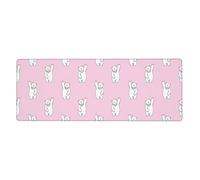 Polar Bear Pink Washable Keyboard Mat Oversized Desk Pad for Easy Cleaning and Enhanced Workspace