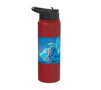 Polar Bear Playing Cello Arctic Music Orchestra Stainless Steel Insulated Water Bottle