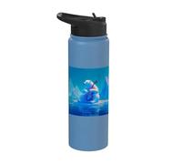 Polar Bear Playing Cello Arctic Music Wildlife Stainless Steel Insulated Water Bottle