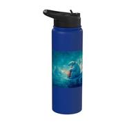 Polar Bear Playing Cello Arctic Music Wildlife Stainless Steel Insulated Water Bottle