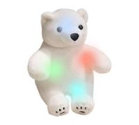 Polar Bear Plush Animal, Polar | Polar Bear Plush Toy with Colorful LED Lights - Cute Decoration Soft Pillow, Night Light Home Decoration, F