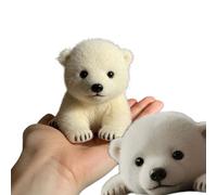 Polar Bear- Plush Animal Toy, Companion Toy for Sleep Hug, The Natural Movements Like a Real Polar Bear, Emotional Healing On Demand, Birthday Gift for Parties and Adults