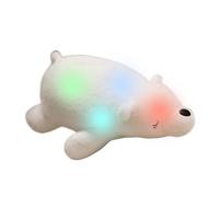 Polar Bear Plush, LED Stuffed Animal, Soft Glowing Pillow, Colorful Night Light Plush Toy, Hugging Doll for Kids, Cute Home Decor Companion for Bedtime & Bedroom Display
