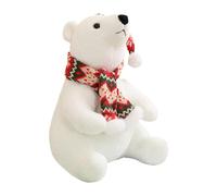 Polar Bear Plush - Plush 45cmpolar Be-ar | Cuddly Stuffed Animal Toy With Scarf | Soft Christmas Plu-sh Bear For Kids, Girls, Sofa, Bedside, Living Room & Holiday Decor