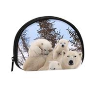 Polar Bear Portable Mini Change Storage Bag, Stylish and Compact Coin Purse, Suitable for Daily Carrying