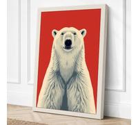 Polar Bear Portrait Canvas Wall Art Print 30x20 Inch | Ready to Hang, Gallery Wrapped, Fade-Resistant Inks, Securely Packaged, UK Made