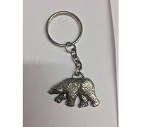 Polar Bear PP-A08 made of fine English Pewter on a split ring keyring