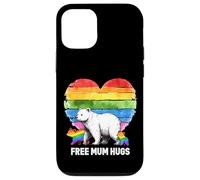 Polar Bear Pride Flag Love LGBT Proud Rainbow Free Mom Hugs Case for iPhone 12/12 Pro