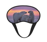 Polar Bear Print Adjustable Eye Cover for Sleeping, Comfortable, Pressure-Free and Breathable Sleeping Masks