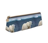 Polar Bear Print Convenience Pencil Case Pen Pouch School College Office Boys Girls Study Supplies