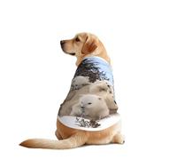 Polar Bear Print Dog Outfit Sleeveles, Funny Pet Dog Clothes Machine Washable Shirt Vest For Medium Large Dogs