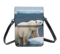 Polar Bear Print Dustproof Gift Bag Small Tool Bag Detachable Adjustable Strap Side Bag For Camping Work