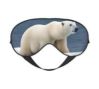 Polar Bear Print Eye Mask,Soft Blackout Blindfold Eye Cover for Women Men Full Night's Sleep,Travel