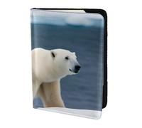 Polar Bear Print Stylish Men Women 5.5 Inch Passport Travel Document Wallet For Secure Storag, Black, One Size