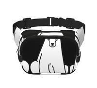 Polar Bear Print Waist Pack Fanny Pack Belt Bag for Men Women,Waterproof Adjustable Strap 3 Pockets for Outdoor Travel