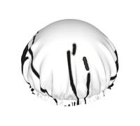 polar bear Printed Hair Wrap, Double Layer Shower Cap For Women, Reusable Hair Protector For Bathing