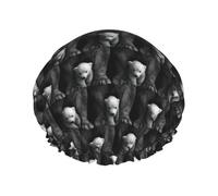 polar bear Printed Reusable Shower Hats, Double Layer Headgear For Spa And Salon, Large Hair Wrap