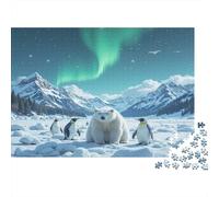 Polar Bear Puzzle 52x38cm/1000pcs Erwachsene Arctic Wildlife Scene Puzzle,Home Decor