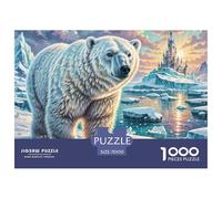 Polar Bear 。 Puzzles Age 14+ for Adults 1000 。s The Ice Age 1000 Piece 。 Puzzles for Adults 70x50cm/1000pcs