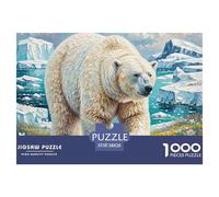Polar Bear 。 Puzzles Age 14+ for Adults 1000 。s Wildlife 1000 Piece 。 Puzzles for Adults 38x26cm/1000pcs
