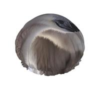 Polar Bear Shower Cap for Women Men Large Waterproof Shower Bonnet Elastic Band Bathing Hair Hat Spa Salon Caps Double Layered Reusable Bath Caps for Long Hair, Braids