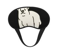 Polar Bear Sleep Mask for Side Sleeper Soft Breathable Sleeping Eye Mask Blackout Silk Eye Sleep Shade Cover with Elastic Strap Night Blindfold for Women Men Travel Nap