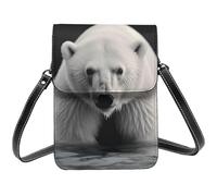 Polar Bear Small Crossbody Bags For Women Cell Phone Purse Pu Leather Wallet Bag With Shoulder Strap