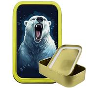 Polar Bear Smash 1oz Gold Tobacco tin, Airtight Tin, Pill Tin Pocket tin