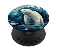 Polar Bear Snow Arctic Animal PopSockets Swappable PopGrip