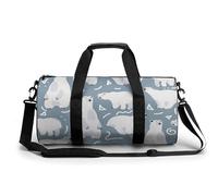 Polar Bear Sport Duffel Bag Gym Bag Weekend Overnight Bag for Travel Camping Hiking Beach 45x23x23cm