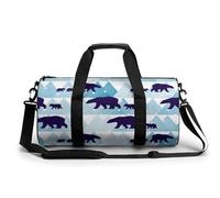 Polar Bear Sport Duffel Bag Gym Bag Weekend Overnight Bag for Travel Camping Hiking Beach 45x23x23cm