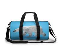 Polar Bear Sport Duffel Bag Gym Bag Weekend Overnight Bag for Travel Camping Hiking Beach 45x23x23cm