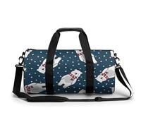 Polar Bear Sport Duffel Bag Gym Bag Weekend Overnight Bag for Travel Camping Hiking Beach 45x23x23cm