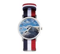 Polar Bear Sport Watch for Men Women Nylon Strap Wrist Watch Analog Quartz Watch