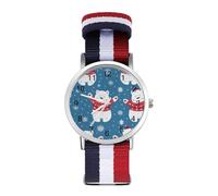 Polar Bear Sport Watch for Men Women Nylon Strap Wrist Watch Analog Quartz Watch