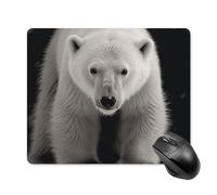 Polar Bear Square Mouse Pad Portable Computer Mousepad with Non-Slip Rubber Base 18 * 22cm Ultra-Thin Gaming Mouse Mat for Computer Laptop Office Desk Accessories