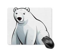 Polar Bear Square Mouse Pad Portable Computer Mousepad with Non-Slip Rubber Base 18 * 22cm Ultra-Thin Gaming Mouse Mat for Computer Laptop Office Desk Accessories