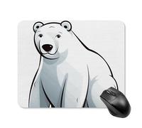 Polar Bear Square Mouse Pad Portable Computer Mousepad with Non-Slip Rubber Base 20 * 25cm Ultra-Thin Gaming Mouse Mat for Computer Laptop Office Desk Accessories